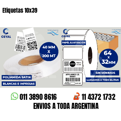 Etiquetas 10x39