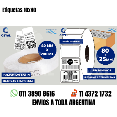 Etiquetas 10x40