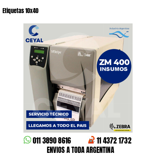 Etiquetas 10x40