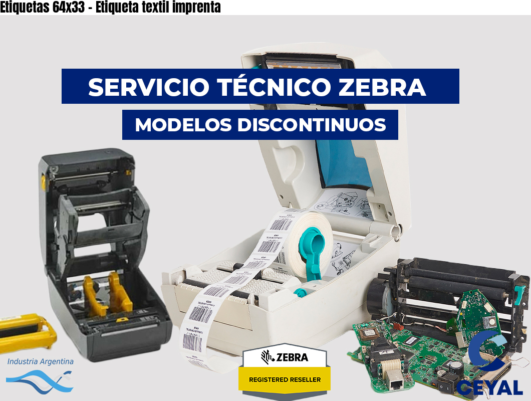 Etiquetas 64x33 - Etiqueta textil imprenta