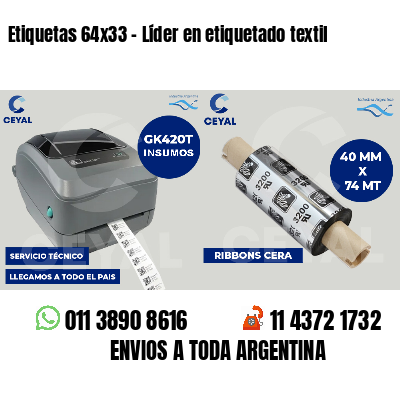 Etiquetas 64x33 - Líder en etiquetado textil