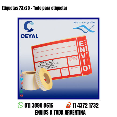 Etiquetas 73×20 – Todo para etiquetar