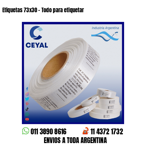 Etiquetas 73×30 – Todo para etiquetar