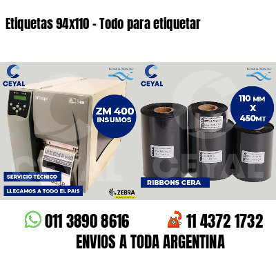 Etiquetas 94x110 - Todo para etiquetar