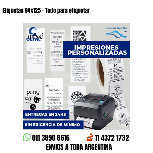 Etiquetas 94x125 - Todo para etiquetar