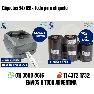 Etiquetas 94x125 - Todo para etiquetar