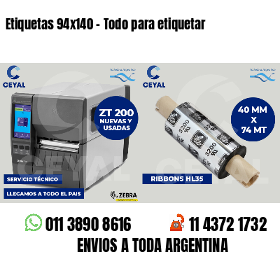Etiquetas 94x140 - Todo para etiquetar