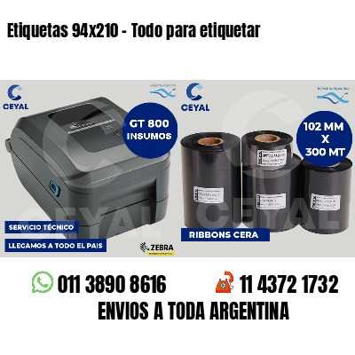 Etiquetas 94x210 - Todo para etiquetar