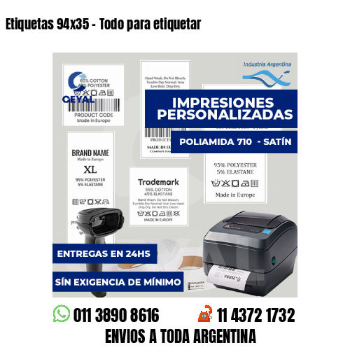 Etiquetas 94x35 - Todo para etiquetar