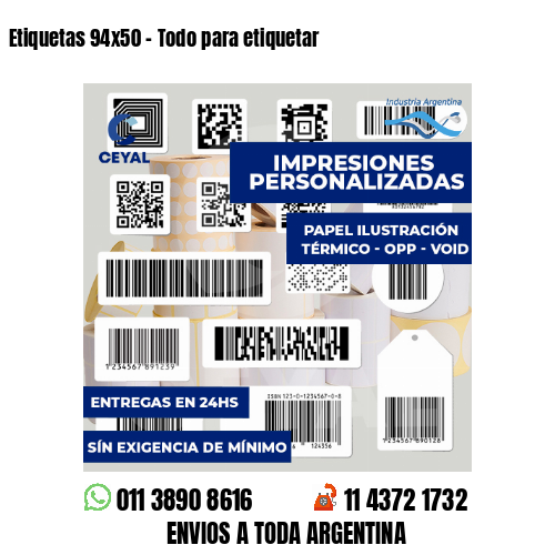 Etiquetas 94x50 - Todo para etiquetar
