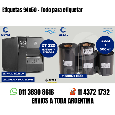 Etiquetas 94x50 - Todo para etiquetar