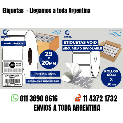 Etiquetas - Llegamos a toda Argentina