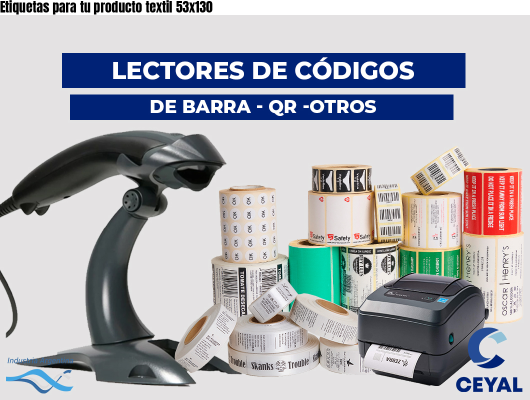 Etiquetas para tu producto textil 53x130