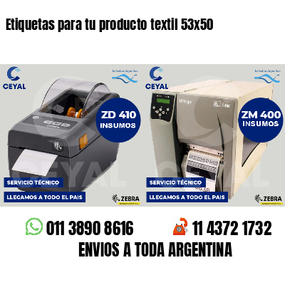 Etiquetas para tu producto textil 53x50
