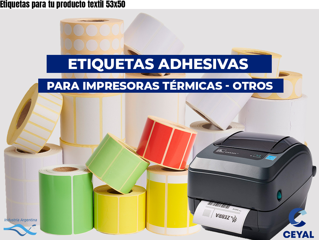 Etiquetas para tu producto textil 53x50