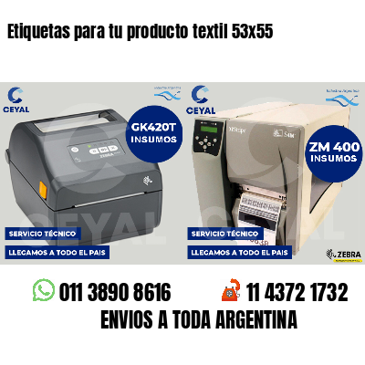 Etiquetas para tu producto textil 53x55