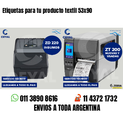 Etiquetas para tu producto textil 53x90