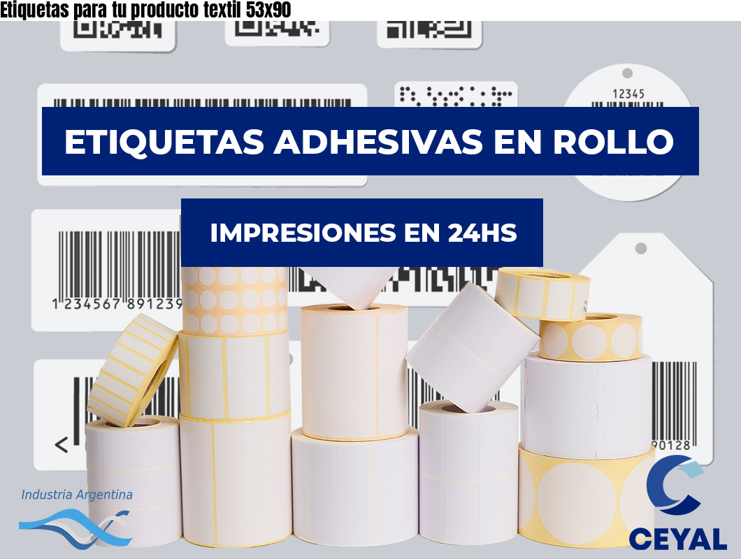 Etiquetas para tu producto textil 53x90