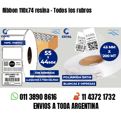 Ribbon 110x74 resina - Todos los rubros