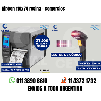 Ribbon 110x74 resina - comercios