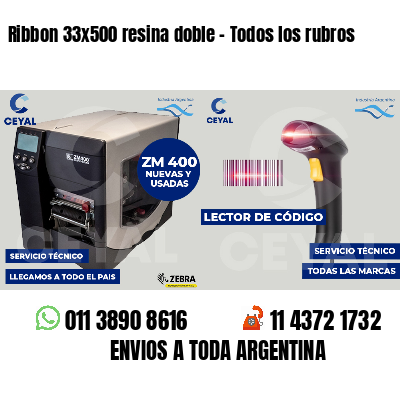 Ribbon 33x500 resina doble - Todos los rubros