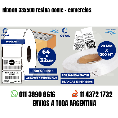 Ribbon 33x500 resina doble - comercios