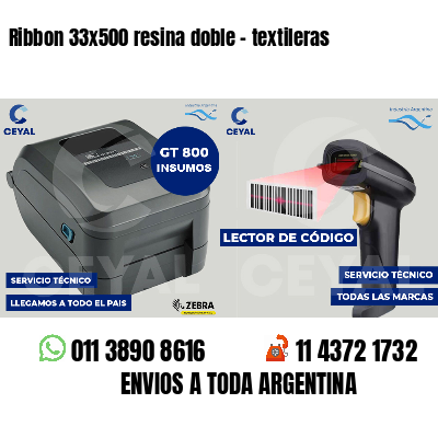 Ribbon 33x500 resina doble - textileras
