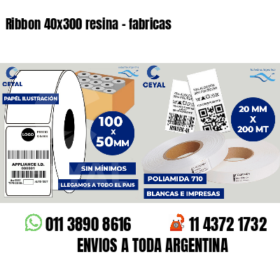 Ribbon 40x300 resina - fabricas