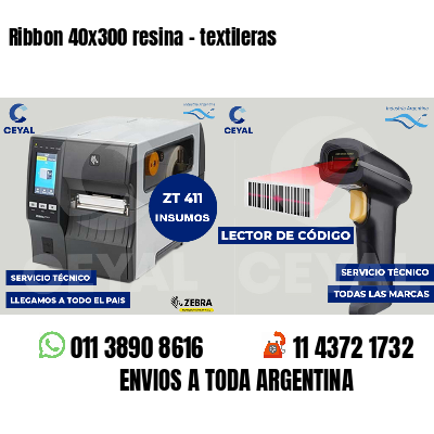 Ribbon 40x300 resina - textileras
