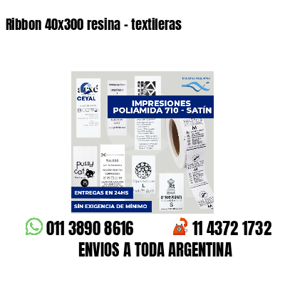 Ribbon 40x300 resina - textileras