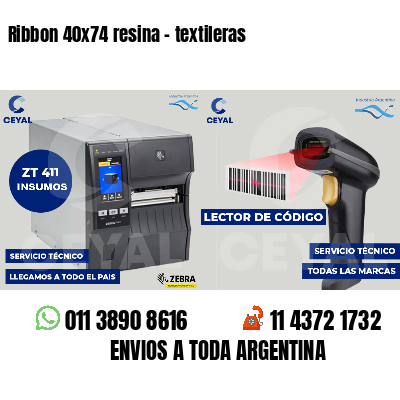 Ribbon 40x74 resina - textileras