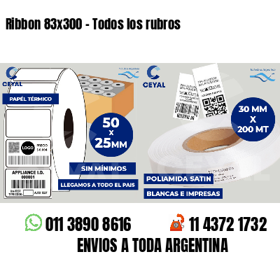 Ribbon 83x300 - Todos los rubros