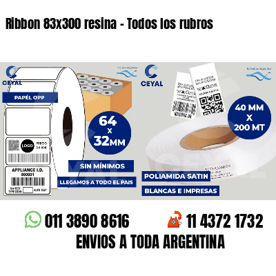 Ribbon 83x300 resina - Todos los rubros