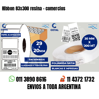 Ribbon 83x300 resina - comercios