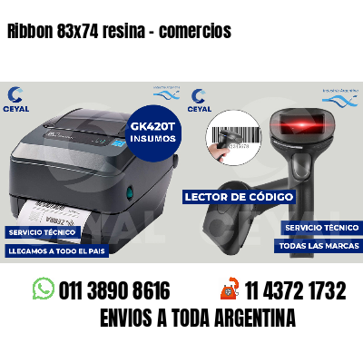 Ribbon 83x74 resina - comercios