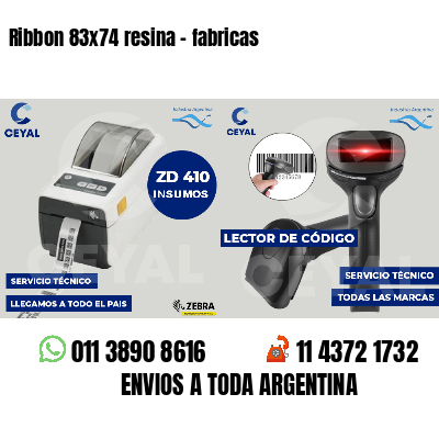 Ribbon 83x74 resina - fabricas
