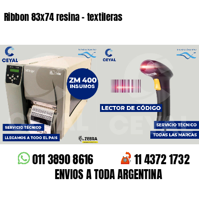 Ribbon 83x74 resina - textileras