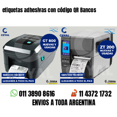 etiquetas adhesivas con código QR Bancos
