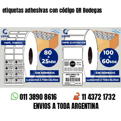 etiquetas adhesivas con código QR Bodegas