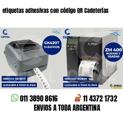 etiquetas adhesivas con código QR Cadeterías