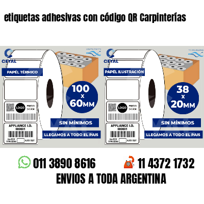 etiquetas adhesivas con código QR Carpinterías