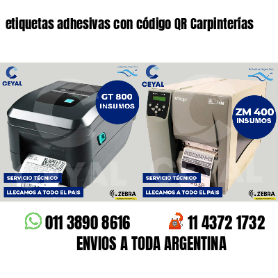 etiquetas adhesivas con código QR Carpinterías
