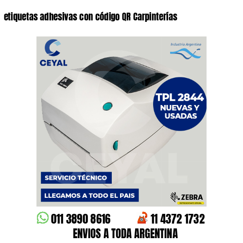 etiquetas adhesivas con código QR Carpinterías