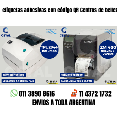 etiquetas adhesivas con código QR Centros de belleza