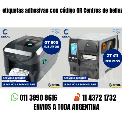etiquetas adhesivas con código QR Centros de belleza