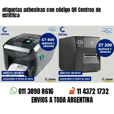 etiquetas adhesivas con código QR Centros de estética