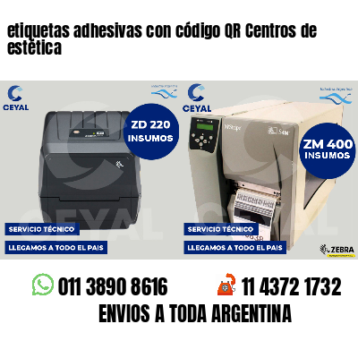 etiquetas adhesivas con código QR Centros de estética