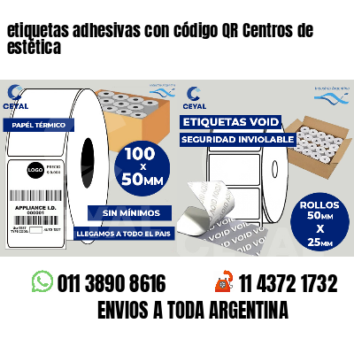 etiquetas adhesivas con código QR Centros de estética