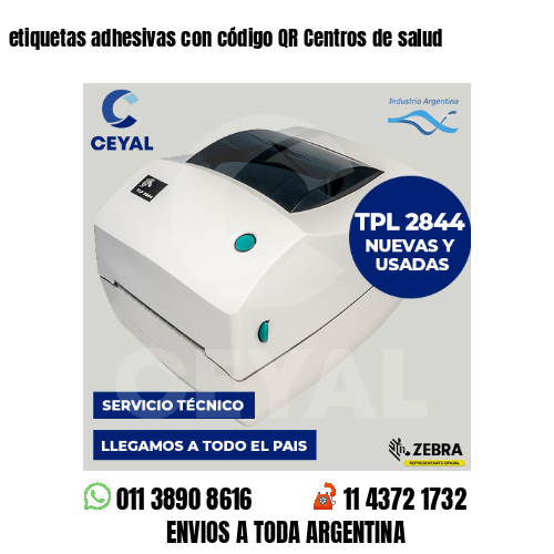 etiquetas adhesivas con código QR Centros de salud