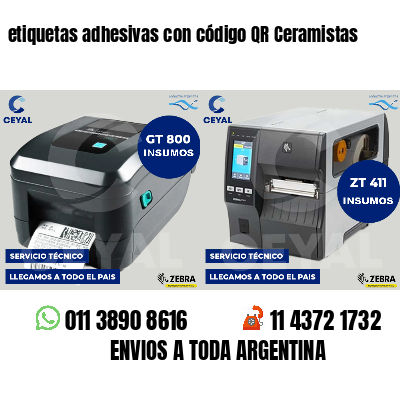 etiquetas adhesivas con código QR Ceramistas